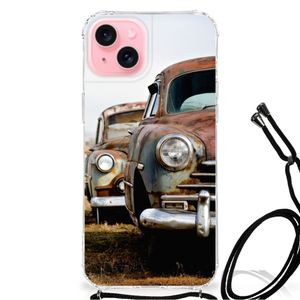 iPhone 15 Plus Anti-shock Hoesje met foto Vintage Auto