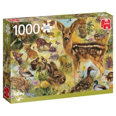 Premium Collection Rien Poortvliet, Jonge dieren in het wild 1000 stukjes Premium Collection Rien Poortvliet, Jonge dieren in het wild 1000 stukjes