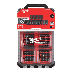 Milwaukee Accessoires Doppenset PACKOUT™ SHOCKWAVE™ IMPACT DUTY (19-delig) - 4932480946