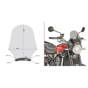 GIVI Universeel windscherm, voor de motorfiets, A210