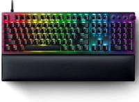 Razer Huntsman V2 (rode schakelaar) - Vrijwel latentie-vrij optisch gaming toetsenbord (Gen-2 lineaire optische schakelaars, Doubleshot PBT Keycaps, Palm Rest) QWERTY US-Layout | Zwart