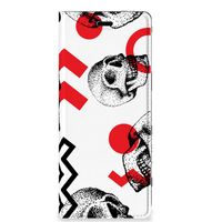 Mobiel BookCase Sony Xperia 5 Skull Red - thumbnail