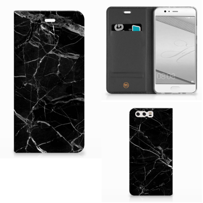 Huawei P10 Plus Standcase Marmer Zwart - Origineel Cadeau Vader Huawei P10 Plus Standcase Marmer Zwart - Origineel Cadeau Vader