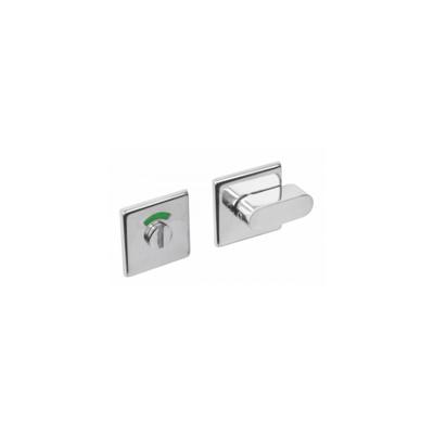 Rozet vierkant met toilet-badkamersluiting Olive plat verdekt 50x5mm RVS gepolijst Rozet vierkant met toilet-badkamersluiting Olive plat verdekt 50x5mm RVS gepolijst