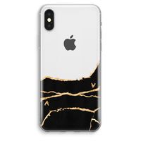 Gouden marmer: iPhone XS Max Transparant Hoesje