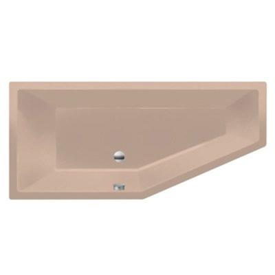 Ligbad Inbouw Xenz Society Compact Vijfhoek Links 80x180x44cm Acryl Bahama Beige Hoogglans met Poten