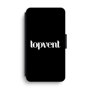 Topvent Zwart: iPhone XS Max Flip Hoesje