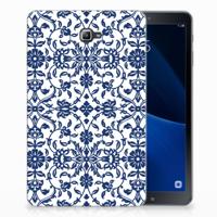Samsung Galaxy Tab A 10.1 Siliconen Hoesje Flower Blue