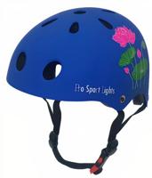 Pro Sport Lights fietshelm bloem junior polystyreen blauw maat M