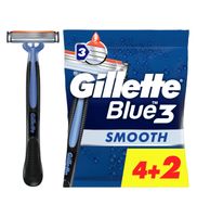 Gillette Blue3 Wegwerpmesjes Mannen Smooth - 4+2 stuks