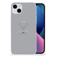 iPhone 15 Plus Telefoonhoesje met Naam Grijs Baby Olifant