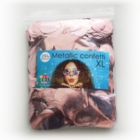 Confetti rosé goud metallic XL 250 gram