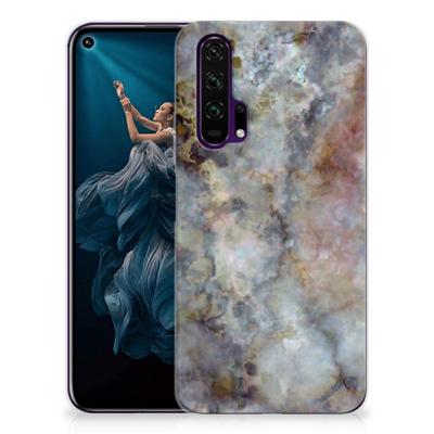 Honor 20 Pro TPU Siliconen Hoesje Marmer Grijs