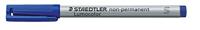 Staedtler 311-3 markeerstiften, blauw, ronde punt, blauw, grijs, PP, 0,4 mm, Duitsland