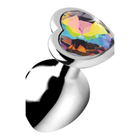 XR Brands Rainbow Prism - Heart Butt Plug - Medium - thumbnail