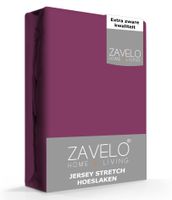 Zavelo® Jersey Hoeslaken Paars-2-persoons (140x200 cm) - thumbnail