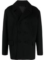 Balmain double-breasted wool coat - Noir - thumbnail