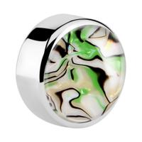 Disc for 1.6mm pins met Mother Of Pearl Design Chirurgisch staal 316L Balletjes, staafjes en meer - thumbnail