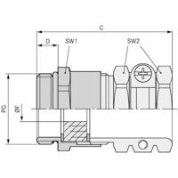 LAPP 52000970 Wartel PG29 Messing Messing 10 stuk(s)