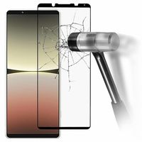 Full Cover Sony Xperia 5 IV Glazen Screenprotector - 9H - Zwart - thumbnail