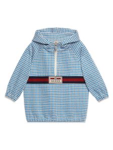 Gucci Kids veste à bande Web - Bleu