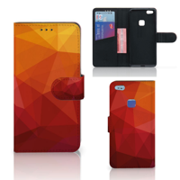 Book Case voor Huawei P10 Lite Polygon Red