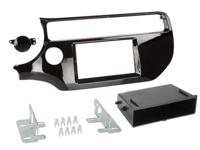 2-DIN Paneel met pocket Kia Rio 2015-2018 Kleur: Piano Zwart