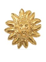 CHANEL Pre-Owned broche à logo Lion Sun (années 1990-2000) - Or