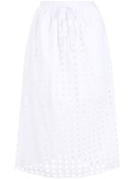 See by Chloé jupe trapèze en broderie anglaise - Blanc