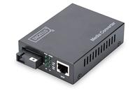 DIGITUS WDM mediaconverter - singlemode - Gbit Ethernet - RJ45 / SC - BiDi - Tx1550nm / Rx1310nm - Tot 20 km - Zwart