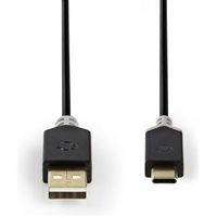 Kabel USB 2.0 | Type-C male - A male | 1,0 m | Antraciet [CCBW60600AT10]