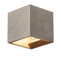 SLV Wandlamp Solid Cube Up-Down zwart zandsteen 1000911 - thumbnail