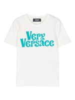 Versace Kids t-shirt en coton à slogan imprimé - Blanc - thumbnail