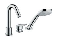 Hansgrohe Logis 3-gats badrandkraan chroom