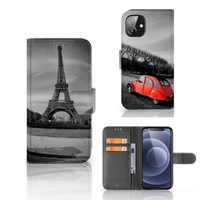 Apple iPhone 12 Mini Flip Cover Eiffeltoren - thumbnail