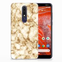 Nokia 3.1 Plus TPU Siliconen Hoesje Marmer Goud