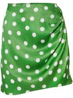 Carolina Herrera polka-dot print ruched skirt - Vert - thumbnail