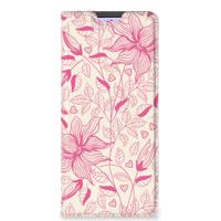 Xiaomi Redmi Note 10 Pro Smart Cover Pink Flowers - thumbnail