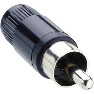 Lumberg STO 1-BK Cinch-connector Stekker, recht Aantal polen: 2 Zwart 1 stuk(s)