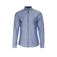 WE Fashion slim fit overhemd royal navy melange