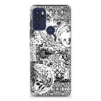 Silicone Back Case Motorola Moto G60s Skulls Angel