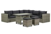 Garden Collections Comodo/Lusso 130 cm dining loungeset 8-delig