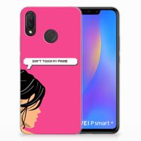 Huawei P Smart Plus Silicone-hoesje Woman Don't Touch My Phone
