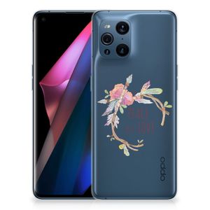 OPPO Find X3 | X3 Pro Telefoonhoesje met Naam Boho Text