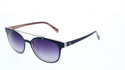 H.I.S zonnebril 78103 dames rechthoekig cat. 3 zwart/paars