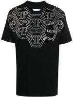 Philipp Plein t-shirt SS Hexagon à ornements strassés - Noir