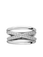 LEO PIZZO bague Waves en or blanc 18ct ornée de diamants - Argent - thumbnail