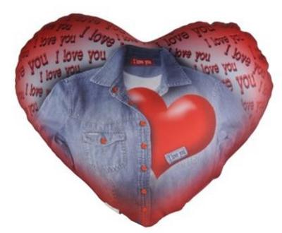 Eddy toys Hartjes kussen 33 x 30 cm Eddy toys Hartjes kussen 33 x 30 cm