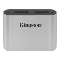 Kingston Technology Workflow microSD Reader geheugenkaartlezer USB 3.2 Gen 1 (3.1 Gen 1) Type-C Zwart, Zilver - thumbnail