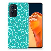 OnePlus 9 Hoesje maken Cracks Blue